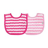 green sprouts Muslin Bibs Made From Organic Cotton,Pink Stripe Set by green sprouts
