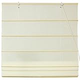 Oriental Furniture Cotton Roman Shades - Cream - (24 in. x 72 in.) [並行輸入品]