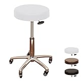 ロングスツール DX 全3色 ホワイト [ エステスツール キャスター付き椅子 キャスタースツール 診察椅子 ワーキング ワーク エステサロン スツール イス 椅子 チェア チェアー 回転椅子 丸椅子 キャスター 昇降式 ]