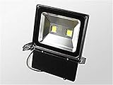 (トクトヨ)Tokutoyo 100W LED 投光器 1000W相当 黑色 1個 AC 85V～265Vに 防水 6000K 広角120° 5mコード(プラグ付き) LEDライト昼光...