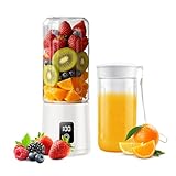 ミキサー 【新登場・1台4役】 ジューサー ブレンダー 野菜 果物 ジュース 離乳食用 コードレス USB充電式 500ml ダブルボトル 安全装置付き コンパクト 小型 携帯ジューサー 洗いやすい 持ち運び便利 旅行用