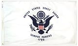 Annin Flagmakers 439040 3 ft. x 5 ft. Nylon-Glo Flag - U.S. Coast Guard