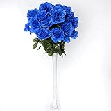 tableclothsfactory 96 Giant Openローズブッシュウェディング花 – ロイヤルブルー