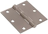 The Hillman Group 852828 3-1/2" Residential Door Hinge - Square Corner - Removable Pin - Full Mortis