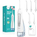 COSLUS 口腔洗浄器 ジェット ウォッシャー 300ml 充電式こうくう洗浄機 の双方向水流水 ワイヤレス携帯用