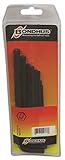 Bondhus 12341 Hex Tip Key L Wrench Set with ProGuard Finish and Short Arm in Pouch of Sizes .050 - 3