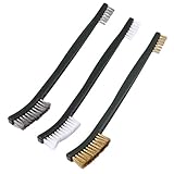 HKUN　ワイヤーブラシ　サビ取りブラシ　ステンレスブラシ　サビ取り・汚れ落とし・目詰まり　清掃に便利　3本組