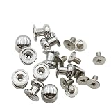 KUKU工房 ネジ式 ギボシ レザークラフト向け 頭径8mm 10個セット (シルバー)
