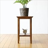 花台 花瓶台 フラワースタンド 無垢材 木製 観葉植物 玄関 飾台 チーク花台40 [wat7240]
