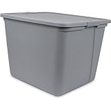 Mainstayストレージトート、20 Gal、グレー、8のセット