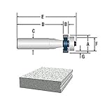 Bosch 85650M 1/16-Inch Depth 1/4-Inch Cut Face Inlay Router Bit 1/2-Inch Shank [並行輸入品]