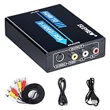 ELEVIEW HDMI to コンポジット/S端子 変換器 HDMI to RCA 変換 コンバーター (HDMI→3色端子+S-Video) 電源不要 1080P対応 PS4/Nintendo Switch/Fire TVに適用 AVケーブル&S端子ケーブル付き 日本語取扱説明書 バスパワー式 EHD-060N