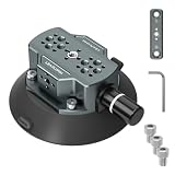 4.6 " Camera Suction Cup Mount 吸盤マウント 車載マウント、NATOレール付き、ボールヘッド用アルミ製カーマウント。マジックアーム、エアポンプ式真空吸引カップを備え、車や窓ガラスに対応。1/4インチおよび3/8インチの取り付け穴付きで、ビデオ撮影用に最適