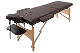 省スペースコンパクトマッサージベッド　折りたたみ式　ブラウン