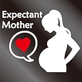 nc-smile マタニティ 出産 妊婦 ステッカー 「 Expectant Mother 」 (ホワイト)