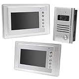 7インチのビデオドア電話，SODIAL(R)7インチビデオドア電話ドアベルインターホンキット　1カメラ　2モニター夜間視野