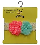 GOLDBUG ヘアバンド ツインフラワー オレンジ・グリーン 23491