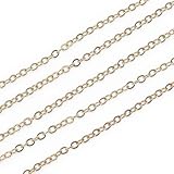 [ファイニエ] アズキチェーン ゴールド 5m (約１ｍｘ5本) 細め ネックレス ピアス イヤリング パーツ アクセサリー 金具 AP2267