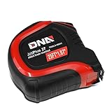DNA Motoring TOOLS-00041 高耐久スチールブレード測定テープ - 25フィート 1/16インチ目盛付きテープロール プッシュボタンロック