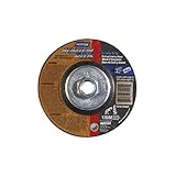 Norton Norzon Plus Depressed Center Abrasive Wheel, Type 27, Zirconia Alumina, 5/8-11 Hub, 4-1/2 Dia
