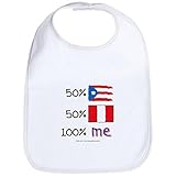 CafePress Puerto Rico/Peru Flag Design Bib - Standard Cloud White by CafePress