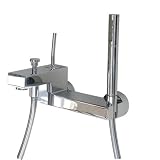 Aqua真鍮Wallmount浴槽蛇口W / Handshower 28004bnつや消しニッケル