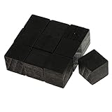 Lovoski DIY　木製　塗装　手作り　正方形　ブロック　子供　工芸品　教育道具　贈り物　10個　全７色 - ブラック