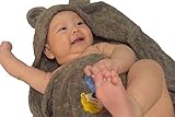 SUPER SOFT! - Perfect For A Baby's Sensitive Skin, 100% Natural Bamboo & Cotton Hooded Baby Towel. L