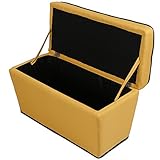 UNE BONNE(ウネボネ) スツール ボックススツール 収納ボックス 収納スツール 5カラー オットマン おもちゃ箱 ファブリック 2人掛 完成品 イエロー