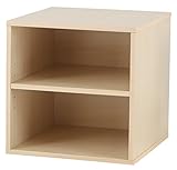 AZUMAYA ユニットBOX2段 ナチュラル色 UNB-2S-1NA