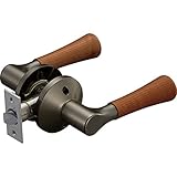 マツ六(Mazroc) レバー錠 エクレ 兼用取替バリアフリーレバー錠 空錠 EL5060-1MW-UMB アンバー+Mブラウン 木製レバー