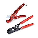 PEXFLOW pxkt-tl Pex配管キット – CRIMPERツールwithロックフック+シザーせん断カッターツールwithバネ仕掛けハンドル、ロックフックフィット3 / 8インチ、1 / 2イ