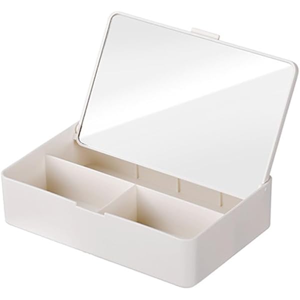 Amazon | 収納ケース 鏡付き アクセサリーケース 卓上鏡 卓上ミラー