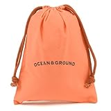 OCEAN＆GROUND オーシャンアンドグラウンド コットン巾着 中 サーモンピンク