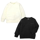 (ブラック/90cm)ベビー服 女の子 トレーナー 長袖 Moujonjon ムージョンジョン ベア裏毛 日本製 ロゴ刺繍 女児 ベビー