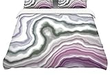KESS InHouse KESS Original "Wild Boysenberry" Geological Purple Featherweight Duvet Cover, 68" x 86"
