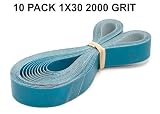 1x30 - 2000 Grit 10 Pack - Aluminum Oxide Very Fine Sanding Sharpening Belts [並行輸入品]