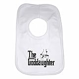 The Goddaughter - Personalised Baby, Toddler Bib for Boys, Girls, Newborn Gifts - White by 2Personal