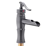 ILS - Black Antique Bathroom Faucet Retro Vintage Brass Washroom Tap Basin mixer Faucet
