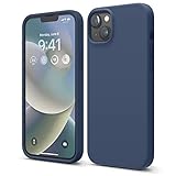 elago iPhone 14 Plus ケース 対応 iPhone 14 Plus ケース リキッドシリコンケース 全面保護 カバー 耐衝撃 傷防止 ソフトマイクロファイバー裏地 6.7インチ(コバルトブルー)