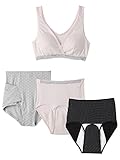 犬印 本舗 産後 インナー セット 下着 肌着 授乳ブラ ブラジャー 産褥 ショーツ 骨盤パンツ L ピンク