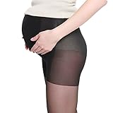 jet-bond fs015シン透明パンティーストッキングマタニティレディース妊婦母ストッキングタイツ カラー: ブラック