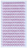 113 ラインストーンシール(デコシール) パールタイプ 6ミリ【ライトパープル】1シート きらきらぷんぷん丸