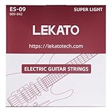 LEKATO エレキギター弦 ニッケルメッキ スチールコーティング エレキギター弦 ((09-42))