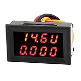 uxcell DC 0-300V 0-50A　LEDデジタルパネルメータ プラスチック 電子部品