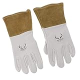 B Blesiya 溶接手袋　断熱　耐火性　ソフト　人工鹿革　アーク溶接機用　　　