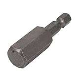 uxcell　スクリュードライバービット　六角スクリュードライバー　H12　シルバーグレー　50mm長