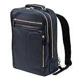 [サンワダイレクト] 日本製 ビジネスリュック 東レ製超強力生地 ダブルルーム 18L ネイビー 200-BAG166NV
