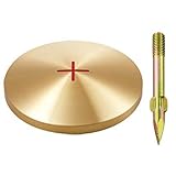 真鍮製基準点鋲 径100mm：【測量機器】：205-0137