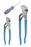 Channellock GS-1S Tongue and Groove Plier Set with 2 in 1 Screwdriver, 2-Piece [並行輸入品]